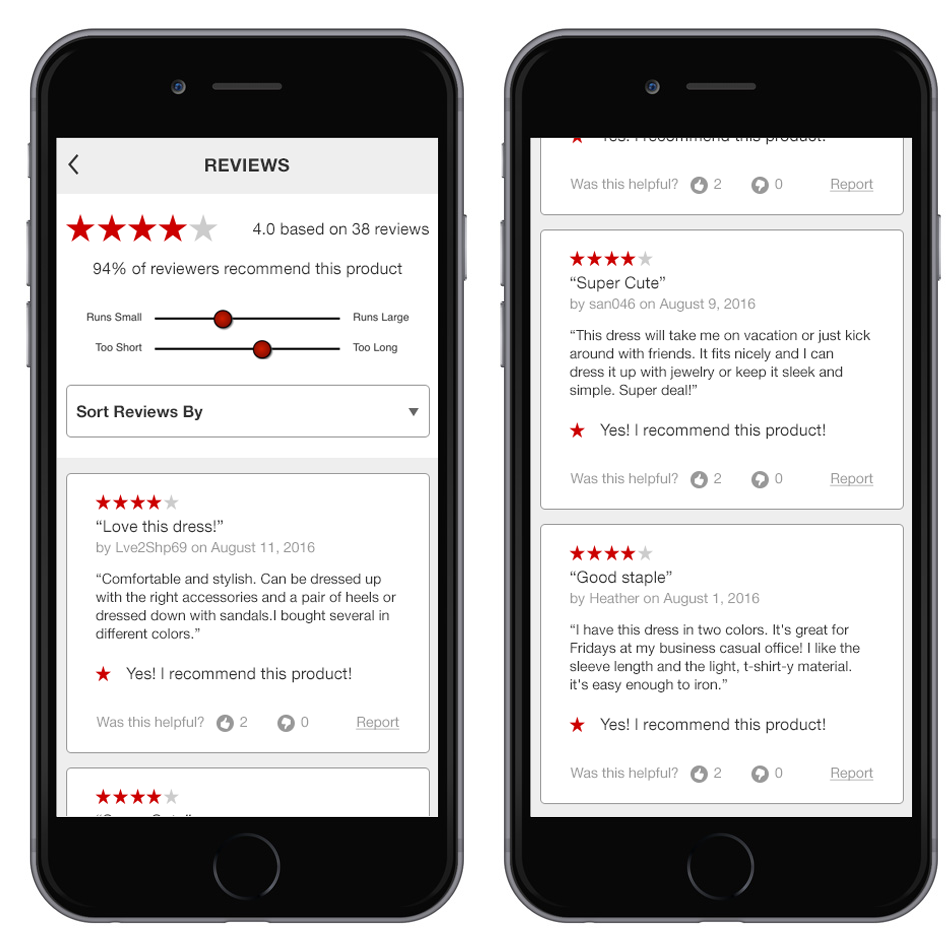 Macy's product review interface showing social proof integration and user-generated content
