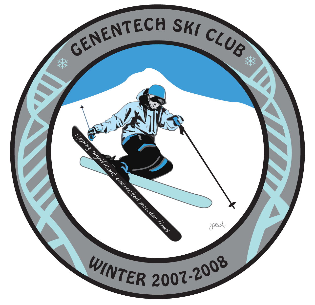 Genentech's ski logo